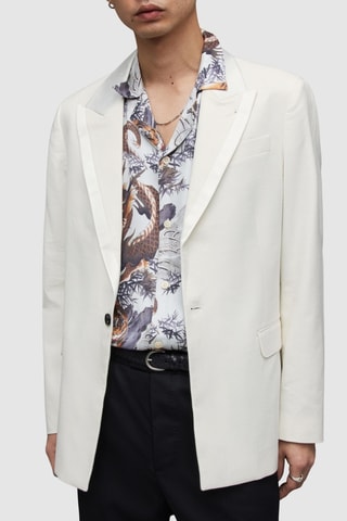 Blazer em lã - Esbranquiçado