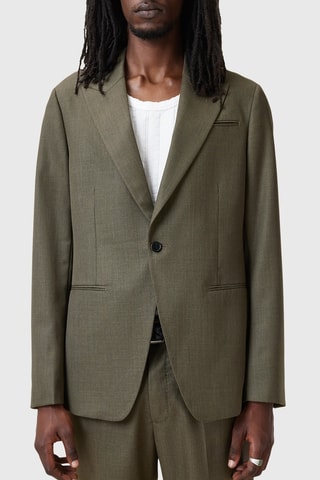 Blazer relaxed em lã - Caqui