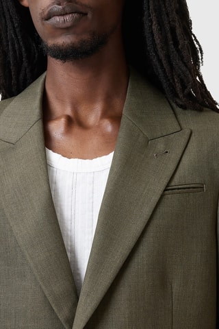 Blazer relaxed em lã - Caqui