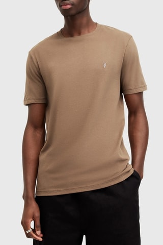 3 t-shirts slim en coton biologique Disarm - Beige et noir