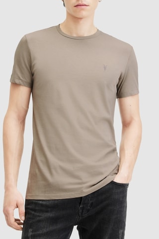 T-shirt slim en coton biologique - Taupe