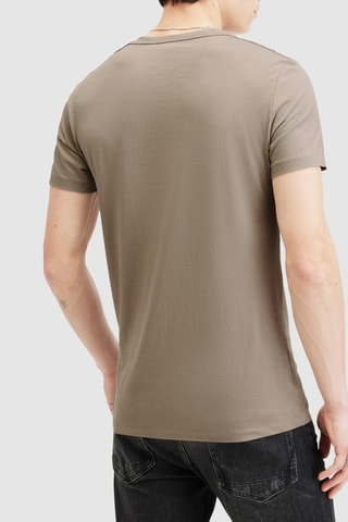 T-shirt slim en coton biologique - Taupe