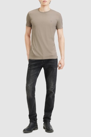 T-shirt slim en coton biologique - Taupe