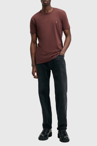 T-shirt slim en coton biologique - Bordeaux
