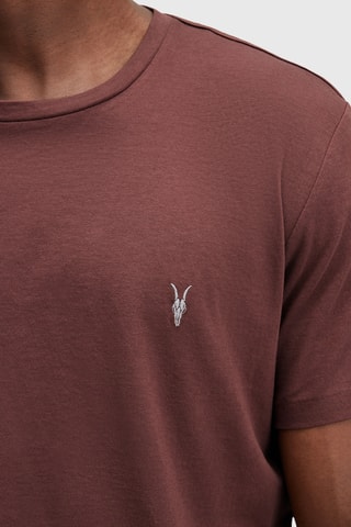 T-shirt slim en coton biologique - Bordeaux