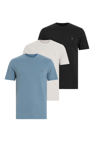 3 t-shirts slim et gris - Bleu et gris