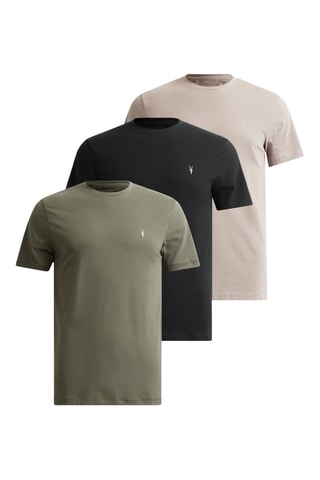 3 t-shirts slim - Vert et noir