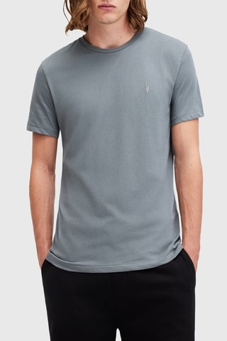 3 t-shirts slim en coton biologique - Bleu et blanc