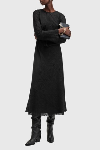 Vestido midi - Preto