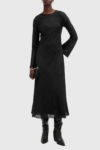 Vestido midi - Preto