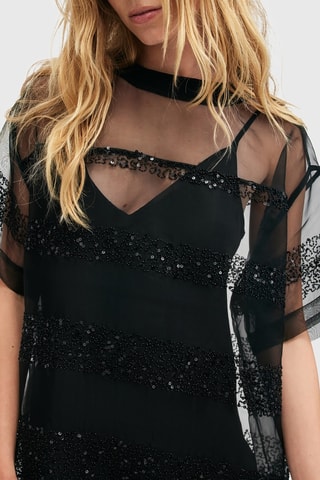 Vestido direito - Preto