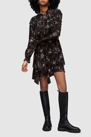Vestido estilo patinadora - Preto