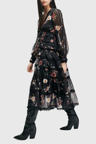 Vestido midi - Preto
