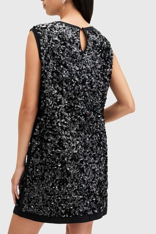 Vestido direito em algodão biológico Tonic - Preto