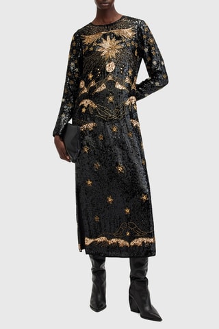 Vestido midi Skarle - Preto