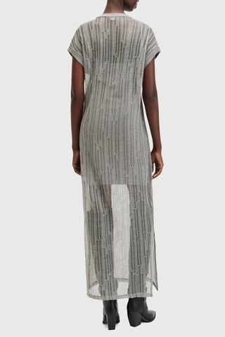 Vestido justo em algodão biológico - Cinzento