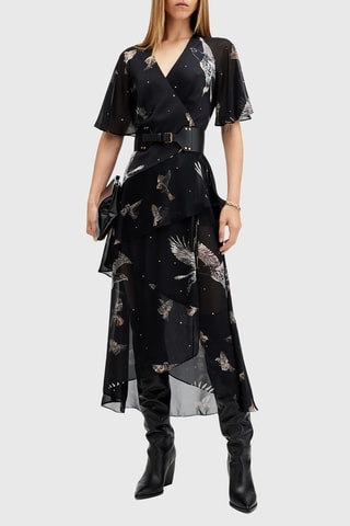 Vestido traçado - Preto