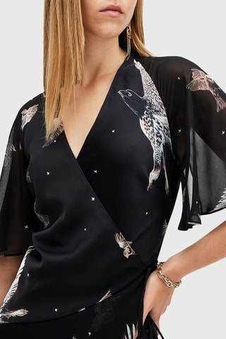 Vestido traçado - Preto