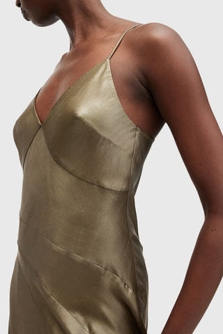 Vestido comprido - Dourado