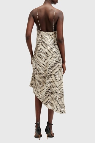 Vestido midi em seda - Toupeira