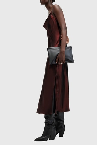 Vestido midi - Bordô