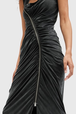 Vestido midi - Cinzento-escuro