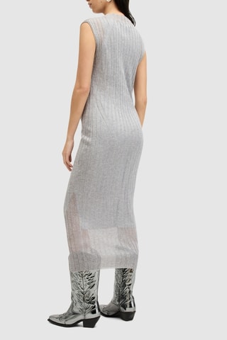 Vestido midi - Cinzento-claro