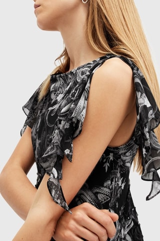 Vestido estilo patinadora - Preto