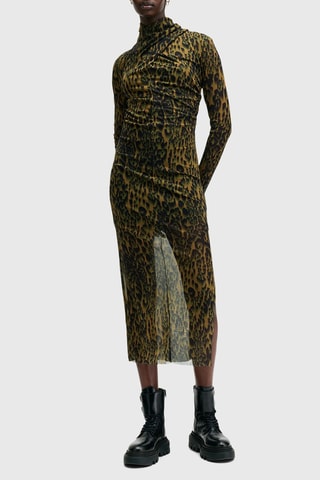 Vestido midi - Caqui