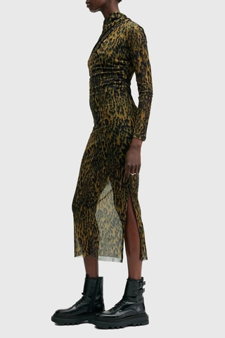 Vestido midi - Caqui