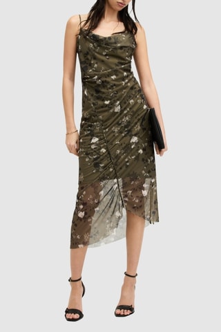Vestido midi - Caqui