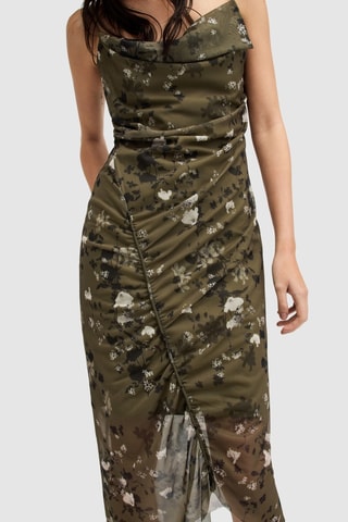Vestido midi - Caqui