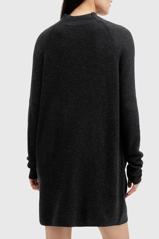 Vestido-camisola de lã - Preto