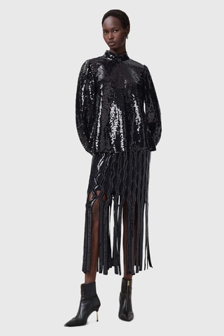 Saia midi - Preto