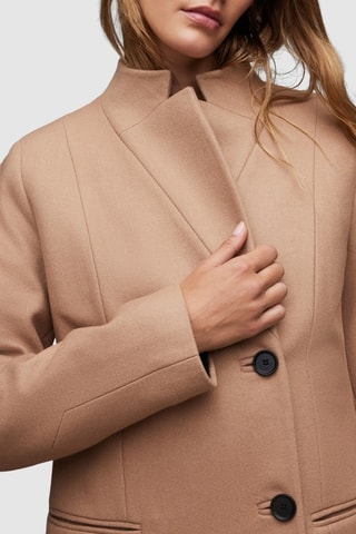 Manteau slim en laine et cachemire - Camel