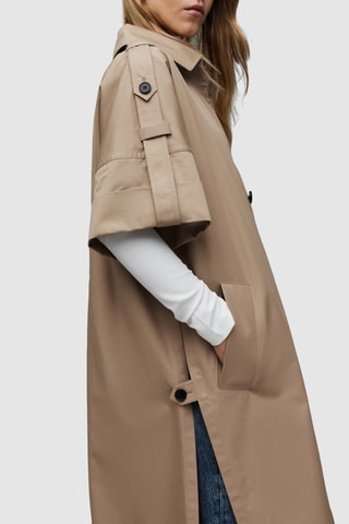 Trench en coton biologique - Camel