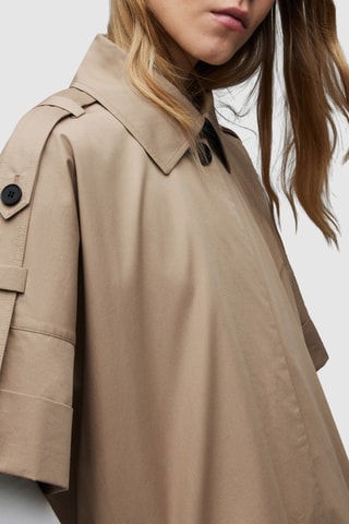 Trench en coton biologique - Camel
