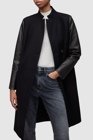 Manteau en laine et cachemire - Noir