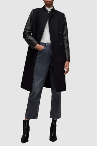 Manteau en laine et cachemire - Noir