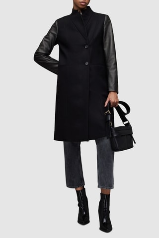 Manteau en laine et cachemire - Noir