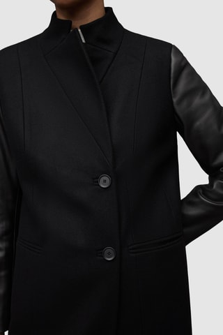 Manteau en laine et cachemire - Noir