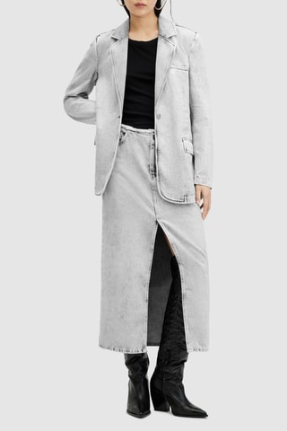Blazer relaxed - Cinzento-claro