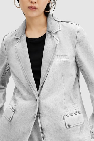 Blazer relaxed - Cinzento-claro