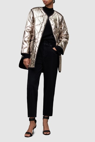 Veste réversible - Noir et doré rose