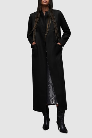 Manteau en laine et cachemire - Noir