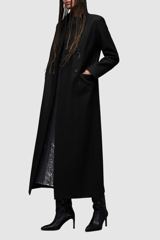 Manteau en laine et cachemire - Noir