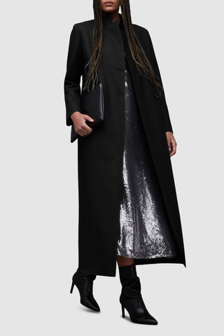 Manteau en laine et cachemire - Noir