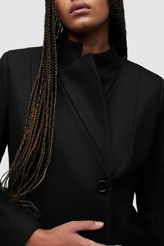 Manteau en laine et cachemire - Noir