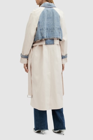 Trench relaxed en coton biologique - Écru