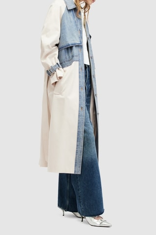 Trench relaxed en coton biologique - Écru